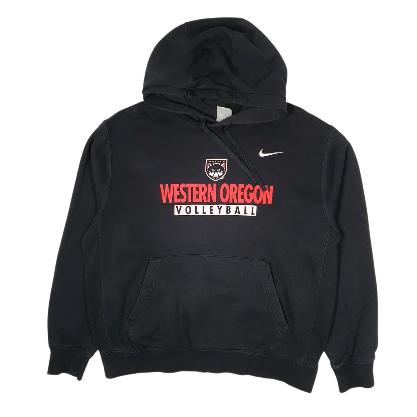 Mens Black Nike West Oregon Volleyball Wolves Hoodie Jumper