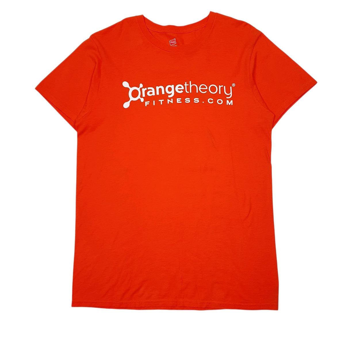 Mens Orange Hanes  Short Sleeve T Shirt