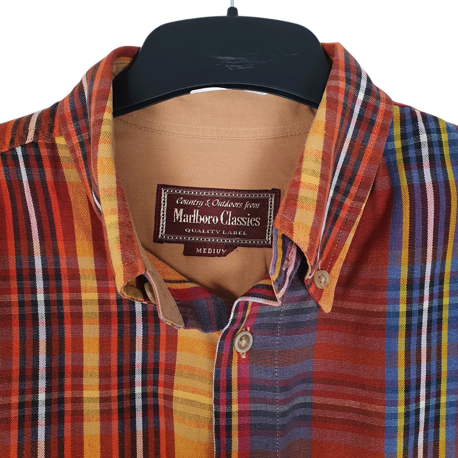 Mens Brown Marlboro Classics Vintage 90s  Shirt