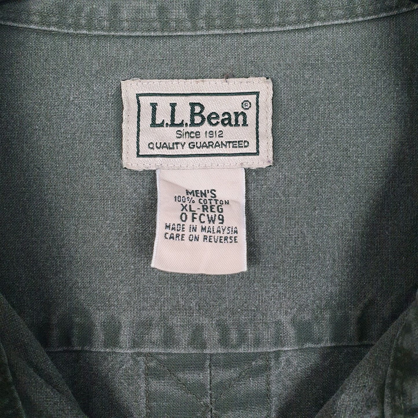 Mens Green L.L.Bean   Shirt