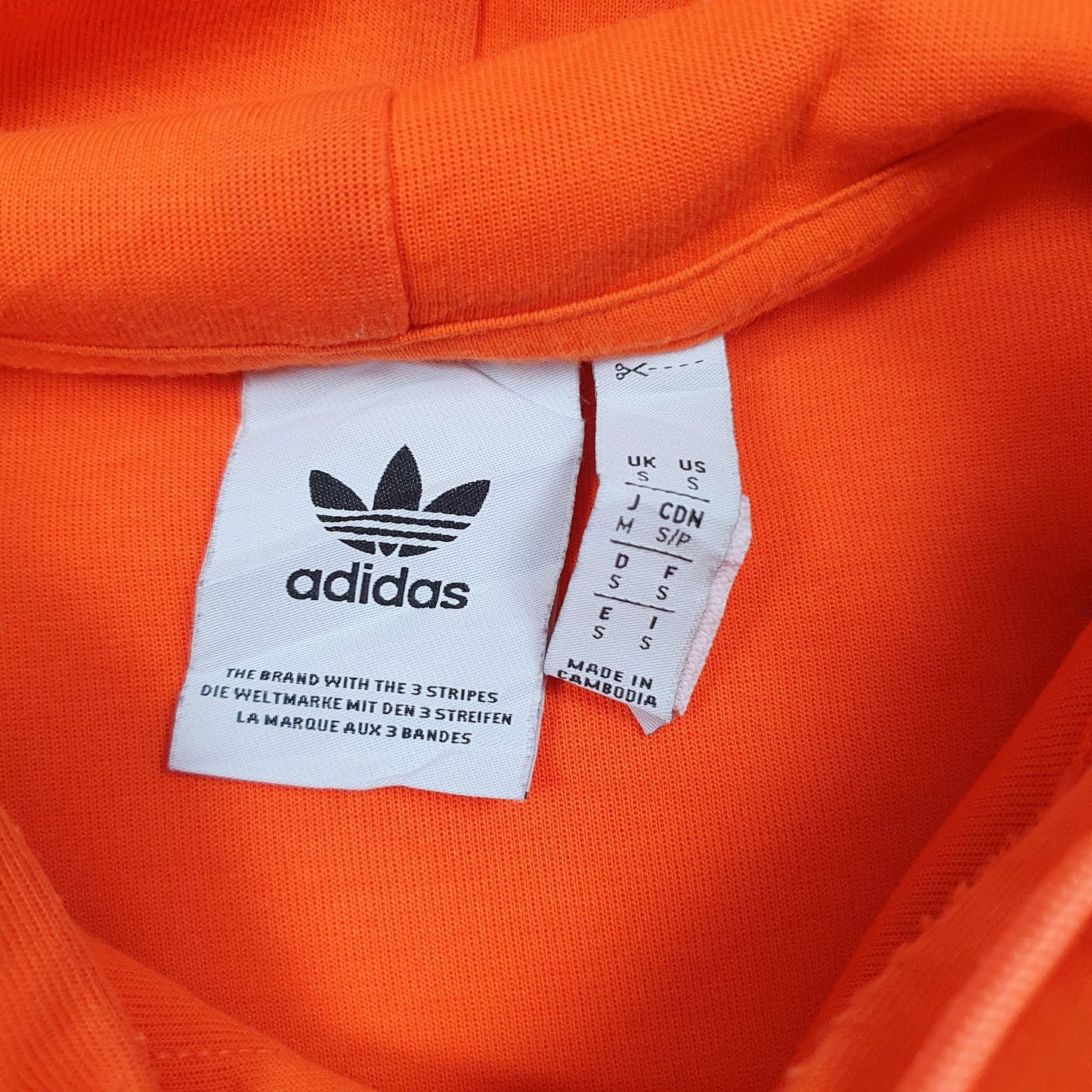 Mens Orange Adidas Baggy Hoodie Jumper