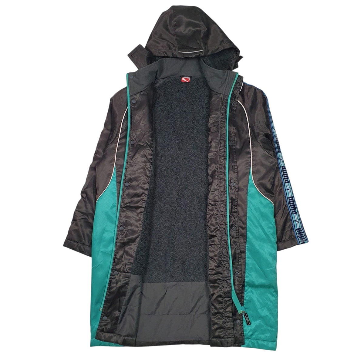 Mens Grey Puma Longline Fleece Lined  Coat