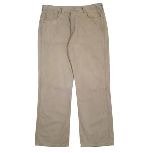 Mens Beige Carhartt Workwear Chino Trousers