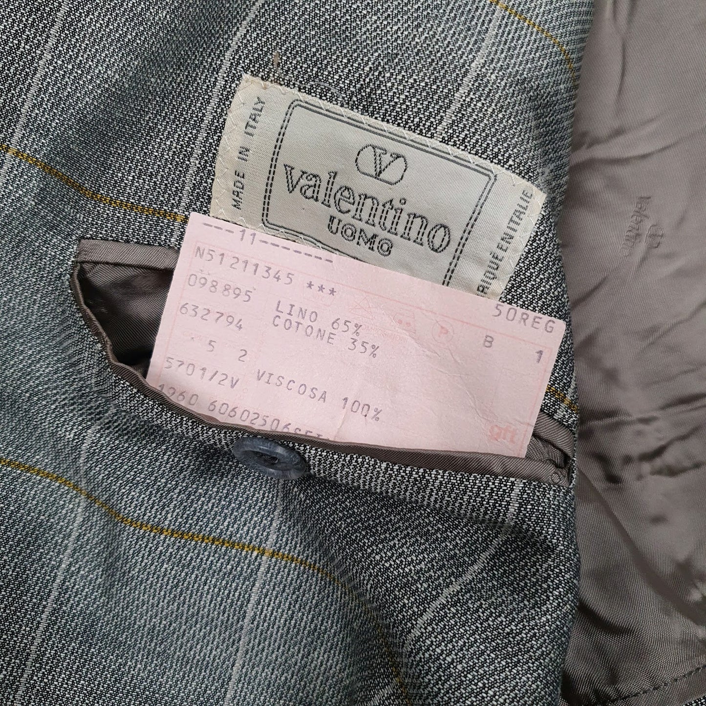 Mens Grey Valentino Made In Italy  Coat