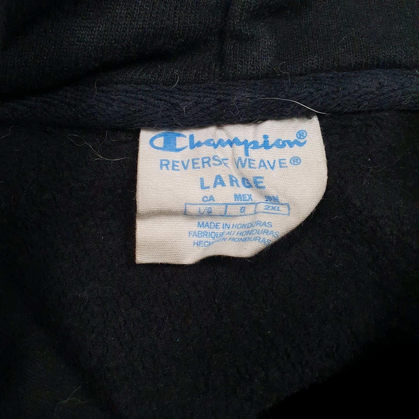 Mens Black Champion Reverse Weave Hoodie Jumper