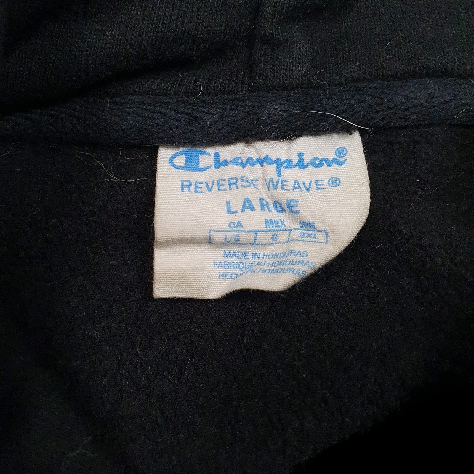 Mens Black Champion Reverse Weave Hoodie Jumper