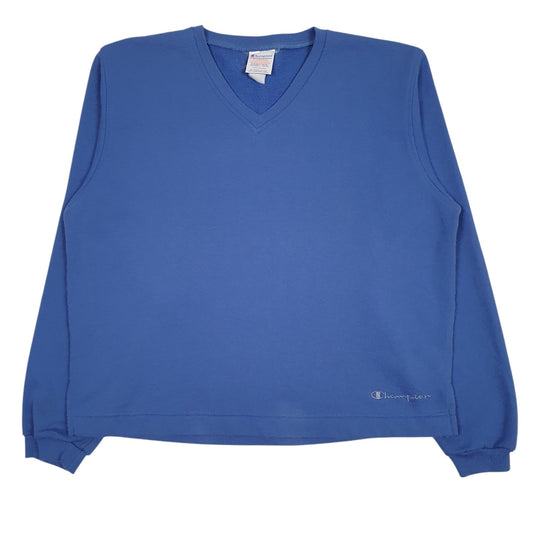 Womens Blue Champion  V Neck Jumper