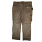 Mens Brown Carhartt 103335 Double Front  Trousers