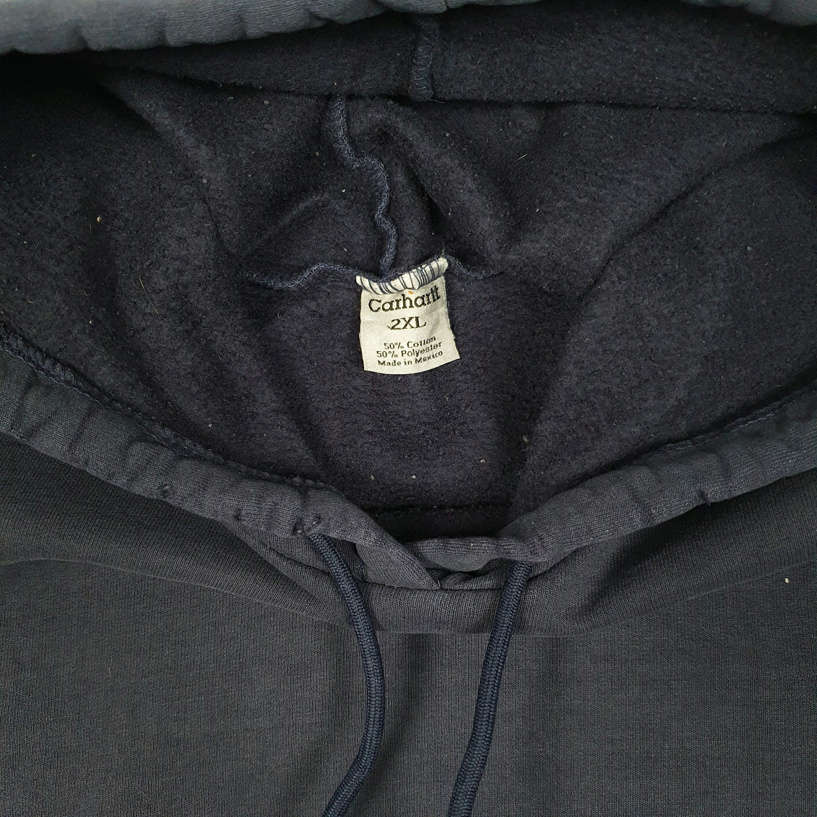 Mens Navy Carhartt Vintage 00s Hoodie Jumper
