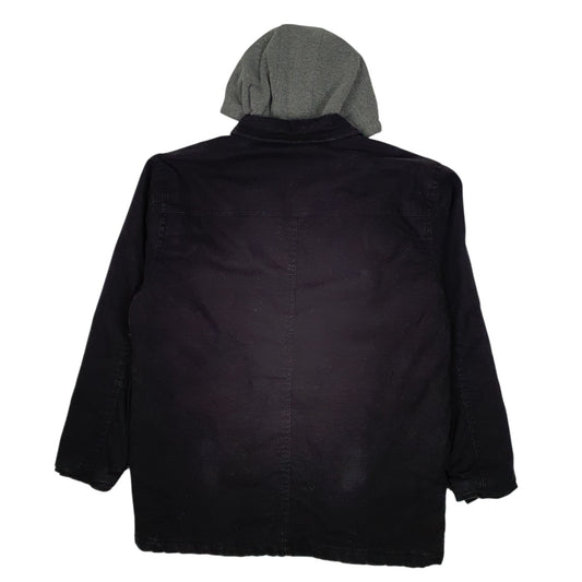 Mens Black Wrangler Hoodie Chore  Coat