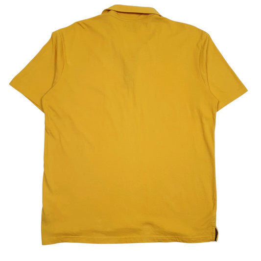 Mens Yellow Atlas  Hoodie Polo Shirt