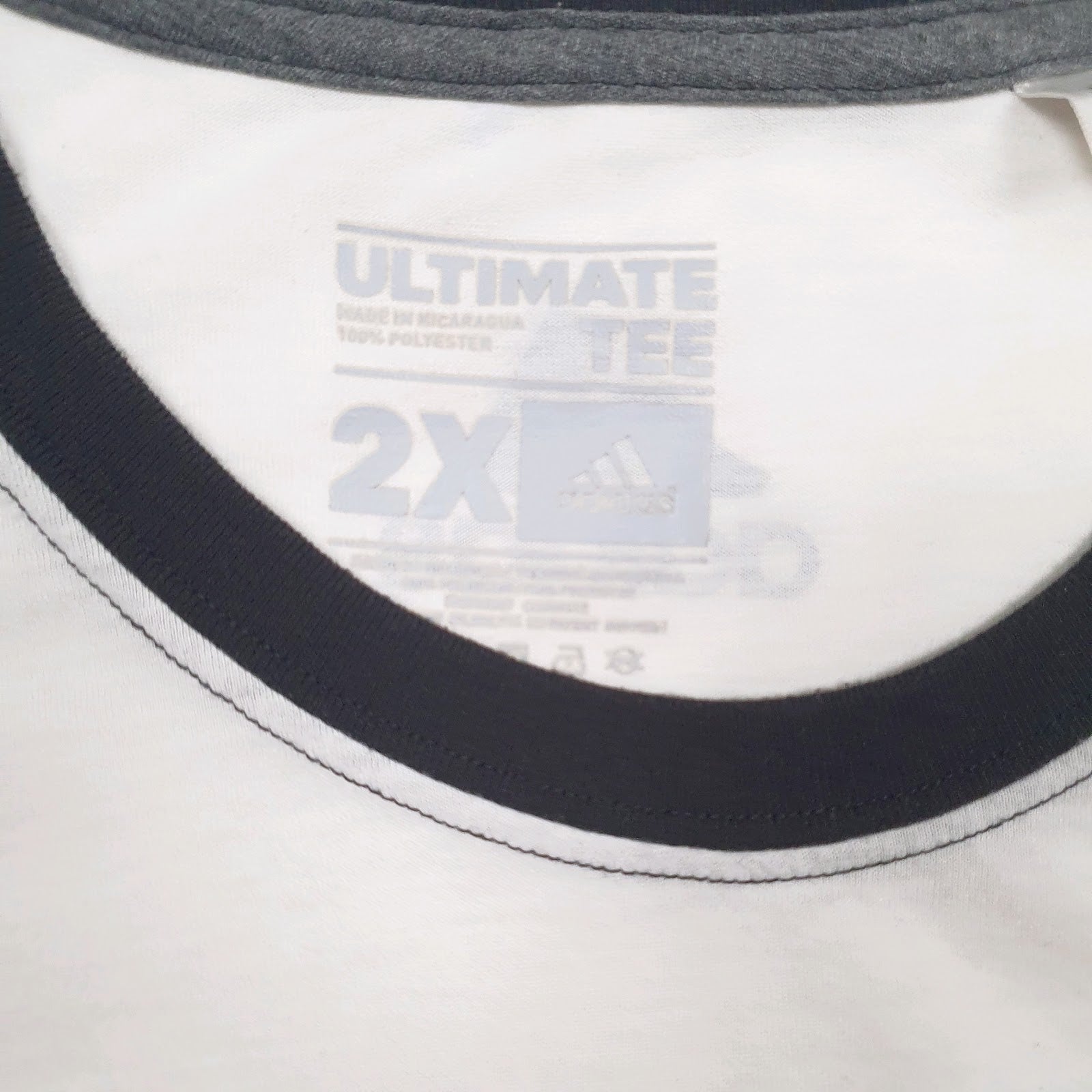 Womens White Adidas Climalite  T Shirt