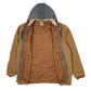 Mens Brown Dickies Windbreaker Hoodie Chore  Coat
