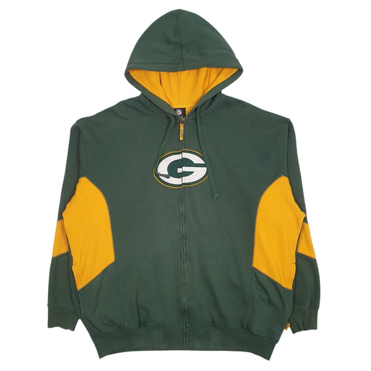Mens Green NFL Green Bay Packers Full Zip Jumper
