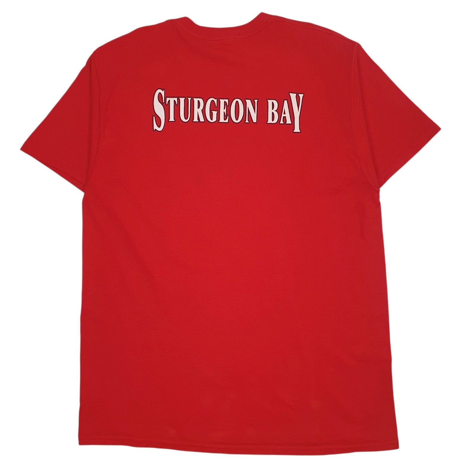 Mens Red Fruit Of The Loom Clipper  T Shirt