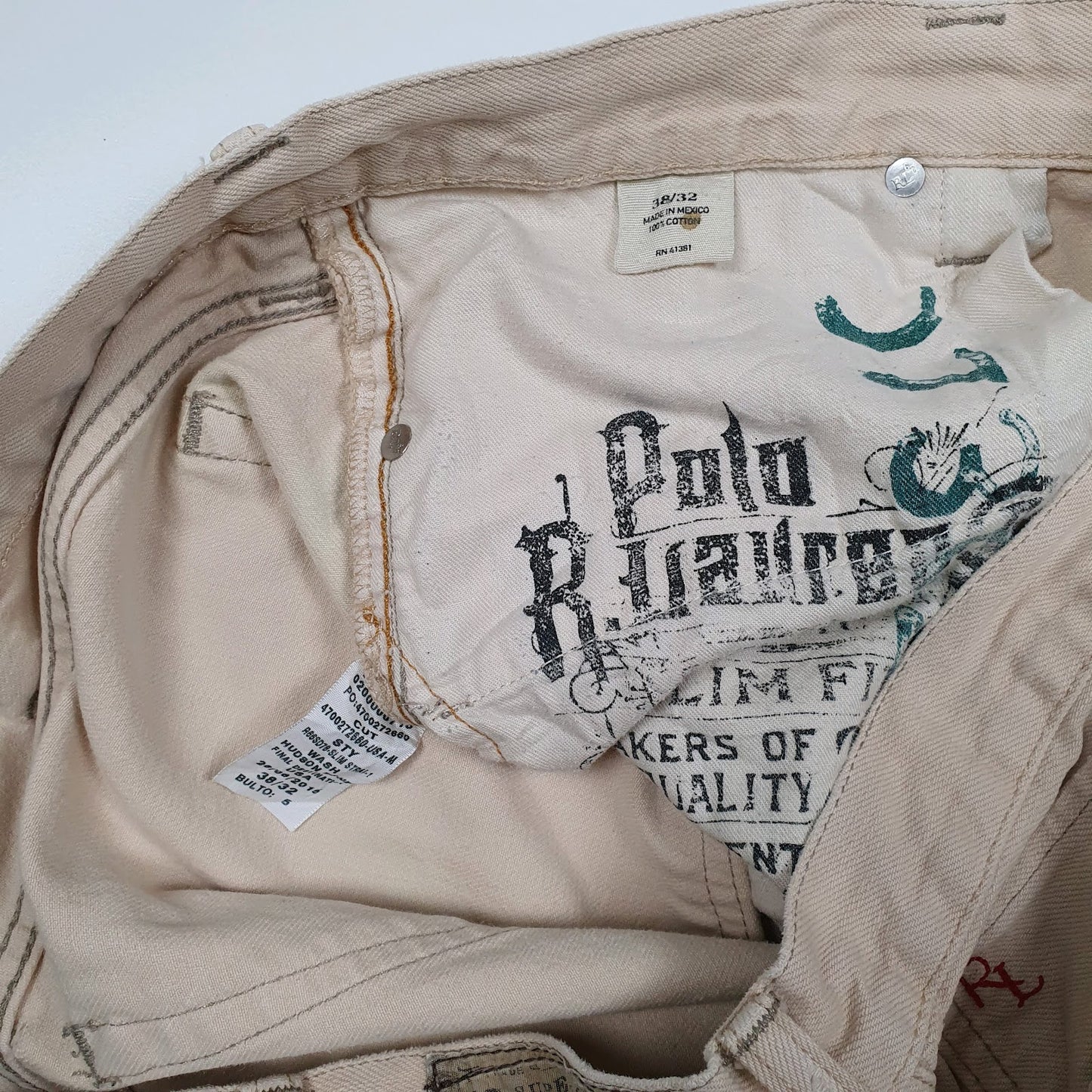 Mens Cream Polo Ralph Lauren   Jeans