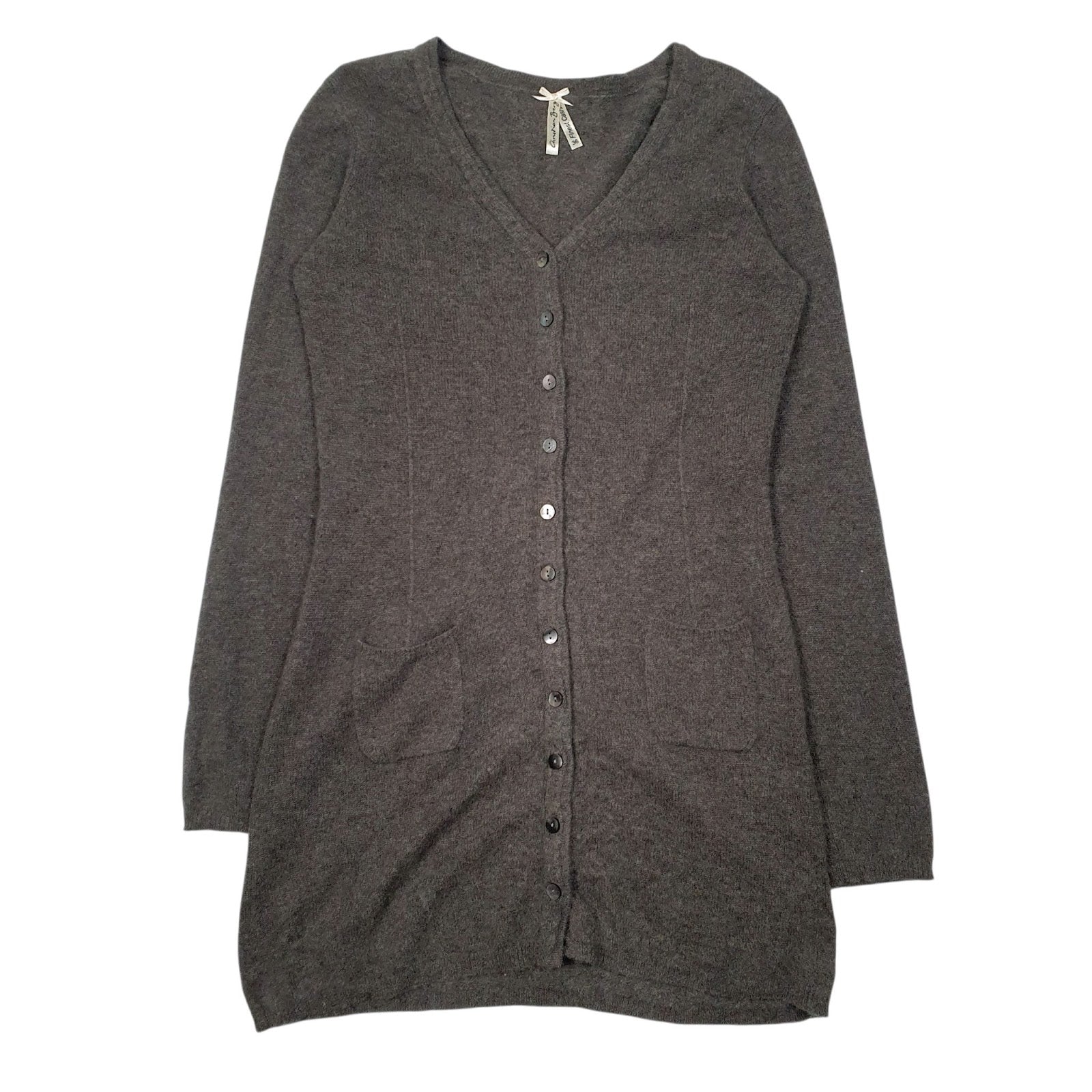 Womens Grey Christian Berg Cardigan Long Sleeve Dress