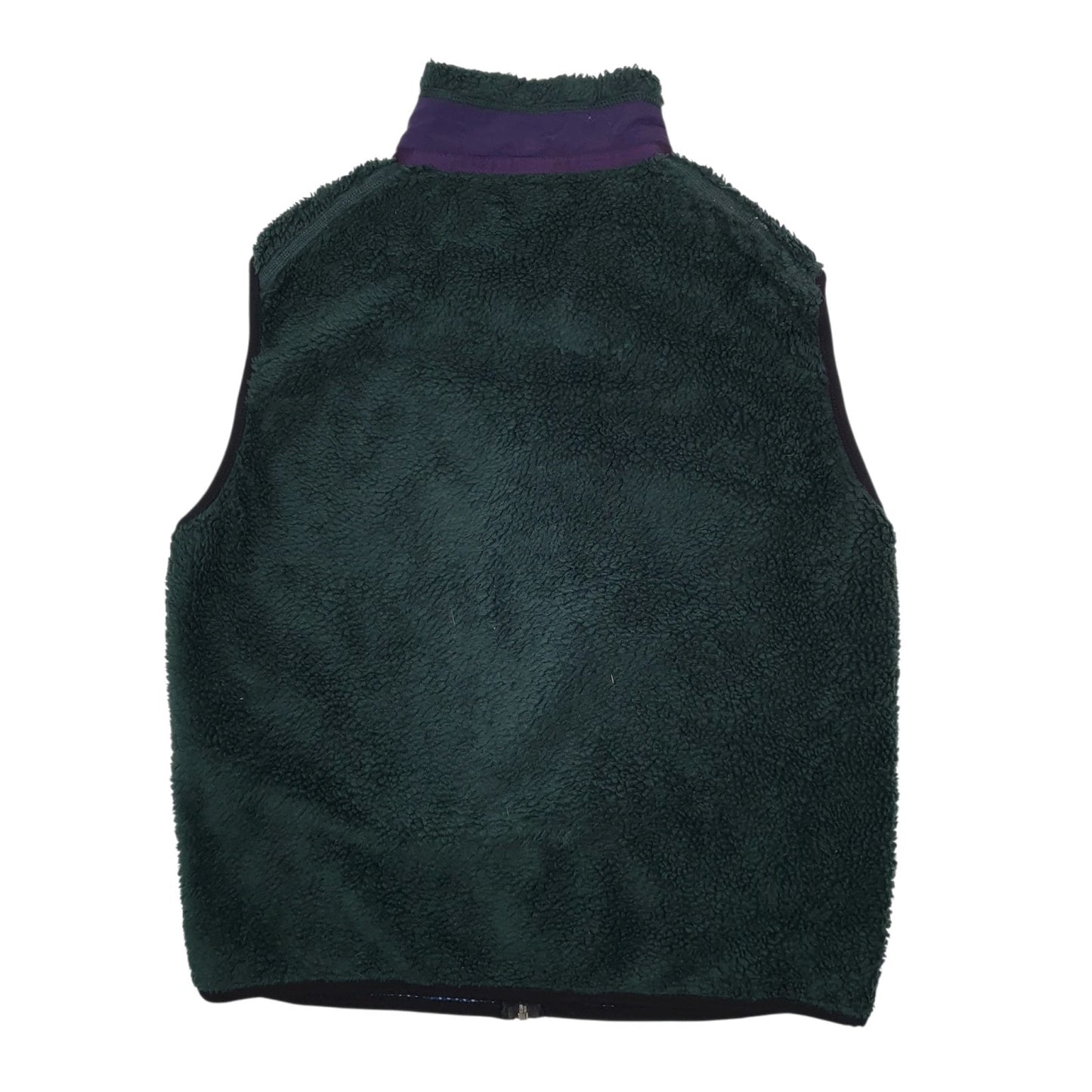 Mens Green Patagonia Synchilla Retro Pile Vest Vintage 90s Made In USA Gilet Jumper