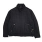 Mens Black Trussardi Quilted Padded Windbreaker  Coat