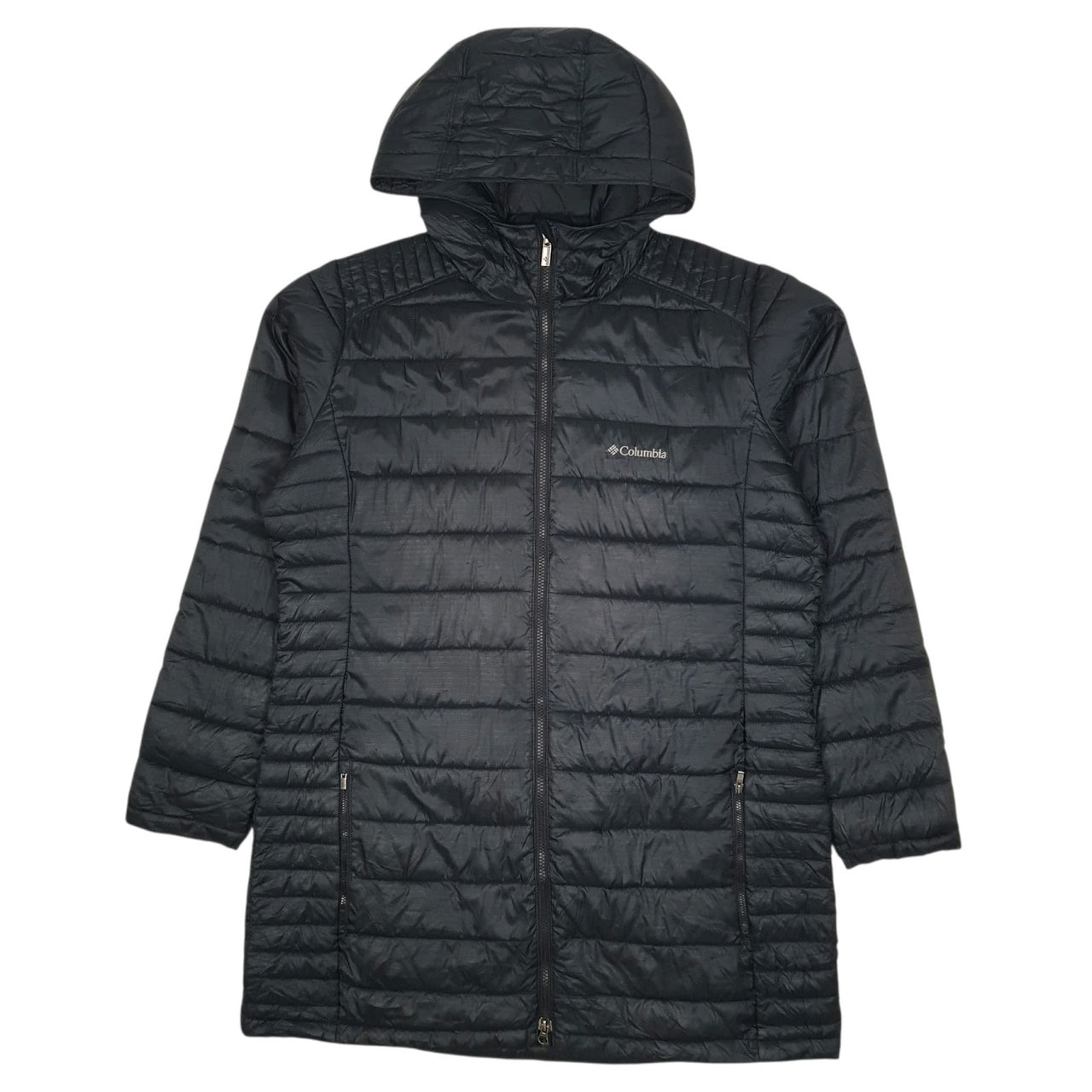 Womens Black Columbia Sportswear Company Parka Longline Trench Crewneck Coat