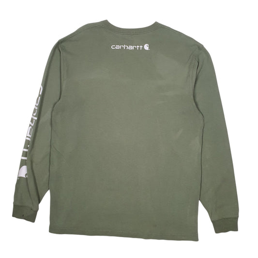 Mens Green Carhartt   T Shirt