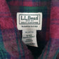 Mens Burgundy L.L.Bean Flannel  Shirt