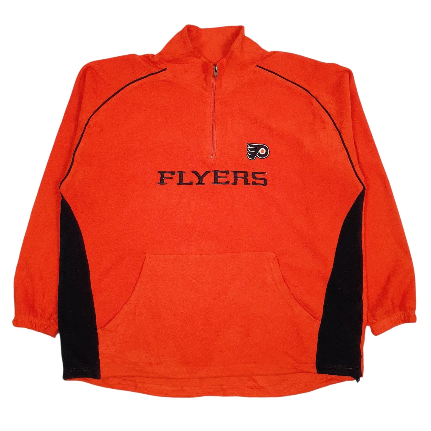 Mens Orange NHL Philadelphia Flyers Quarter Zip Jumper