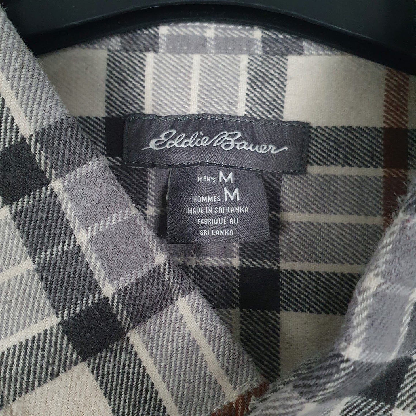 Mens Grey Eddie Bauer Flannel  Shirt