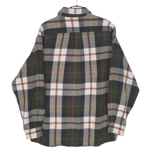 Mens Green Australian Vintage Flannel  Shirt
