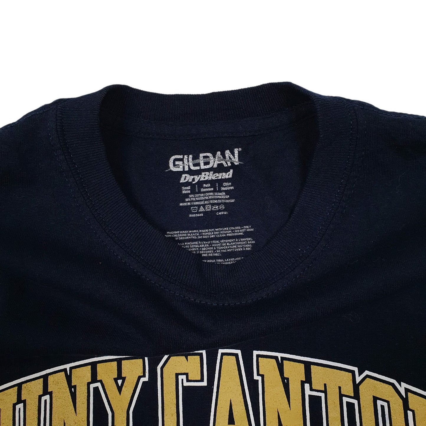 Mens Navy Gildan Suny Canton  T Shirt