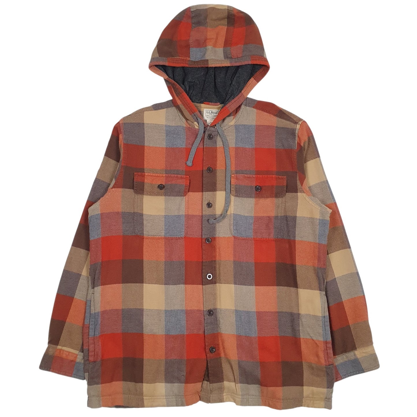 Mens Red L.L.Bean Fleece Lined  Coat