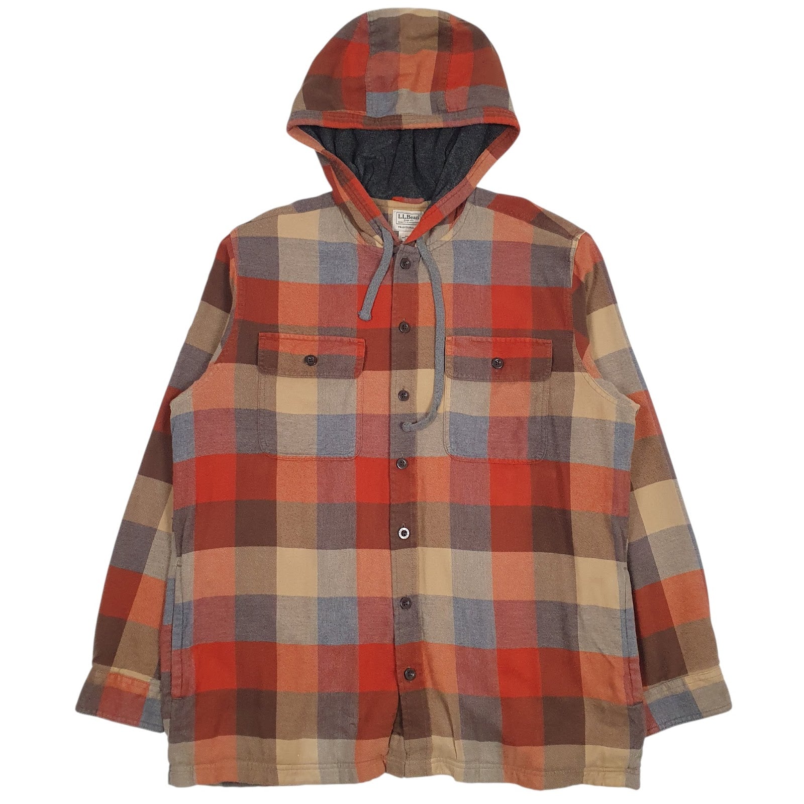 Mens Red L.L.Bean Fleece Lined  Coat
