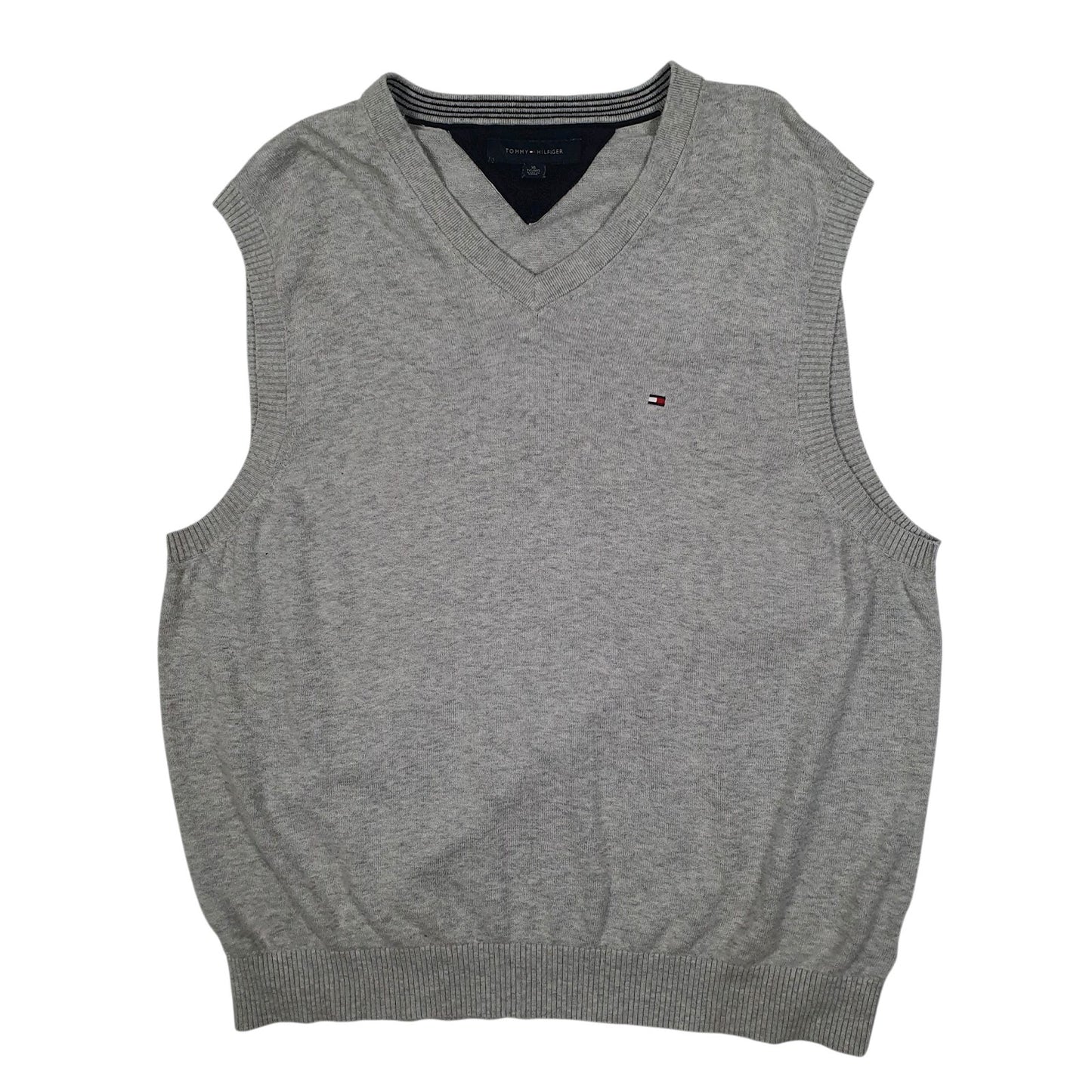 Mens Grey Tommy Hilfiger Lightweight Vest Jumper