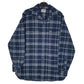 Mens Navy L.L.Bean Flannel Long Sleeve Shirt