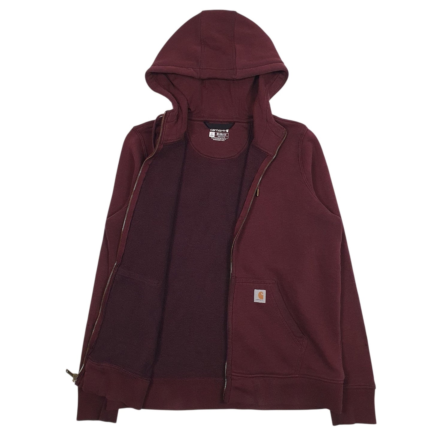 Womens Burgundy Carhartt  Full Zip Jumper