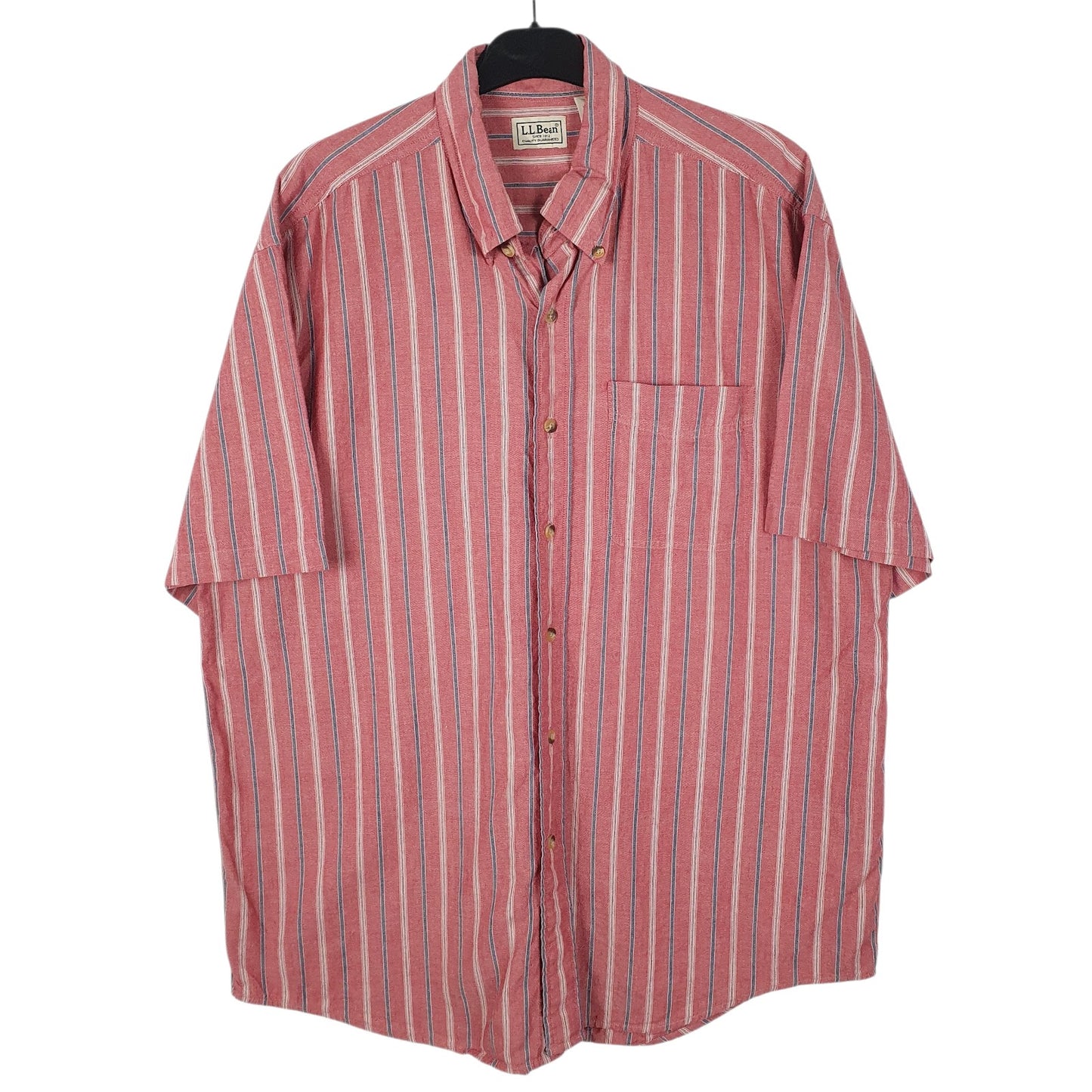 Mens Red L.L.Bean  Short Sleeve Shirt