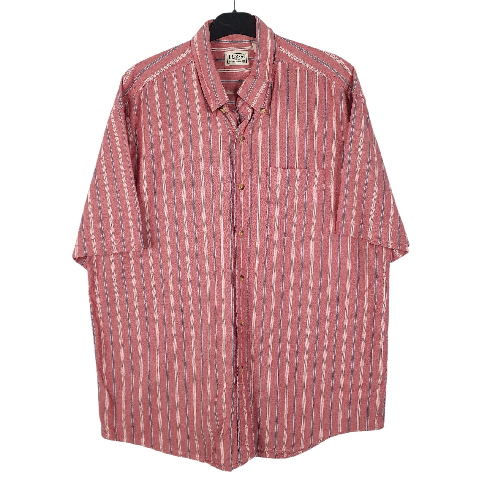 Mens Red L.L.Bean  Short Sleeve Shirt