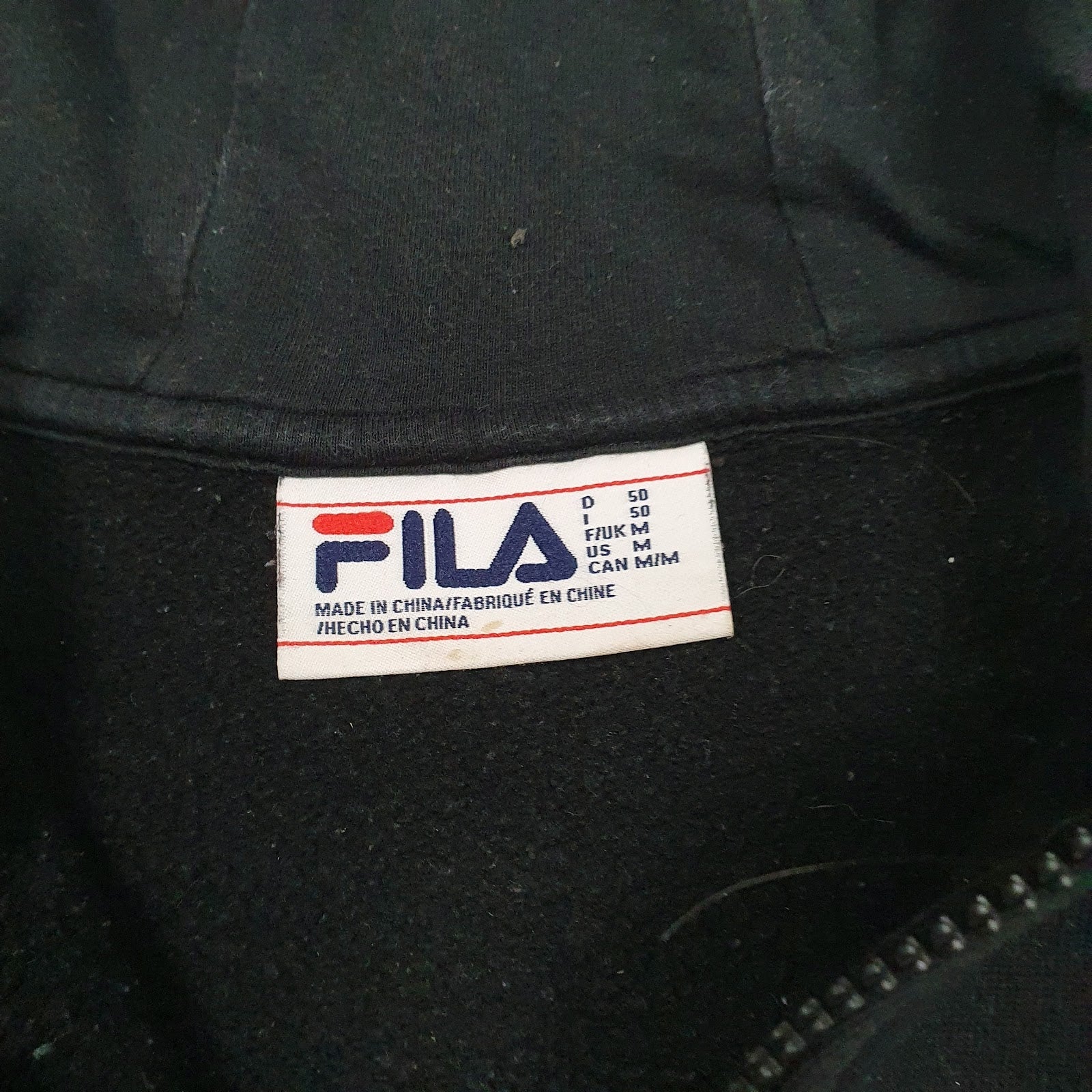 Mens Grey Fila Spellout Hoodie Jumper