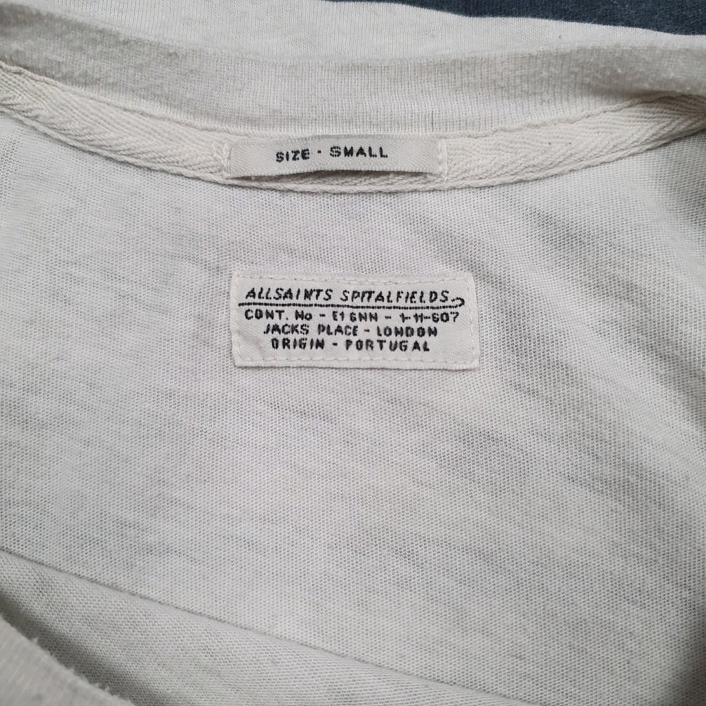 Mens Grey All Saints   T Shirt