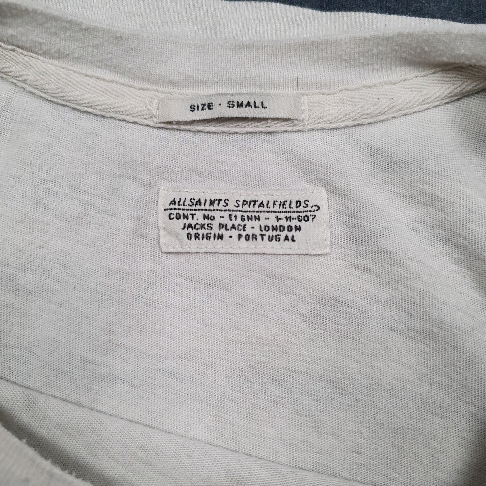 Mens Grey All Saints   T Shirt