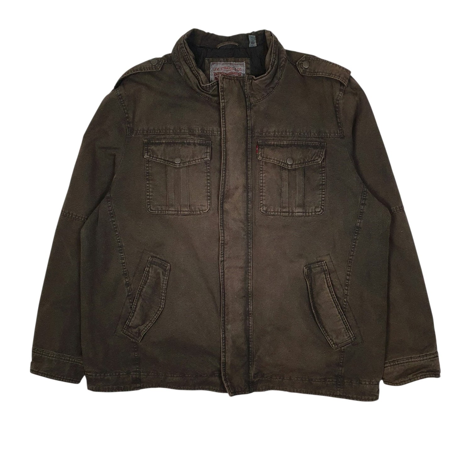 Mens Brown Levis Windbreaker Military Army Bomber  Coat