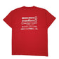 Mens Red Fruit Of The Loom Vintage 90s Single Stitch River Run  T Shirt