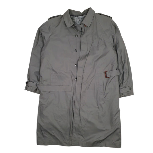 Mens Grey Aquatempora Faux Fur Longline  Coat