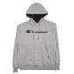 Mens Grey Champion Spellout Hoodie Jumper