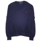 Mens Navy Polo Ralph Lauren Lightweight Pima V Neck Jumper