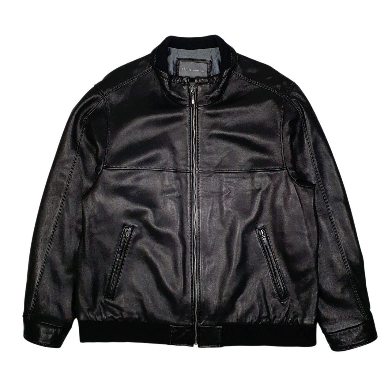 Mens Black Apt.9 Lambskin  Coat