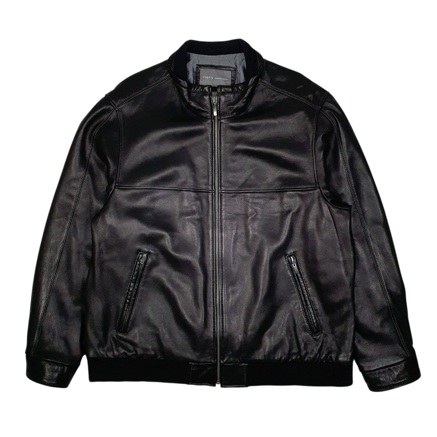 Mens Black Apt.9 Lambskin  Coat