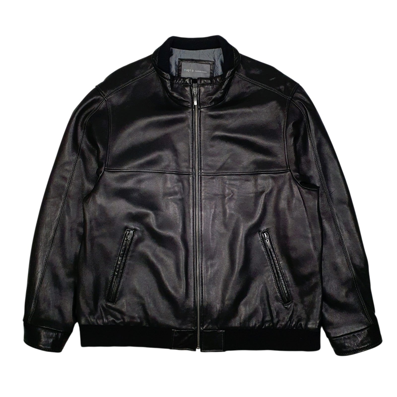 Mens Black Apt.9 Lambskin  Coat