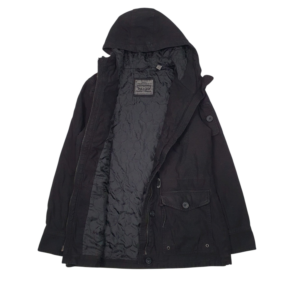 Womens Black Levis Windbreaker  Coat