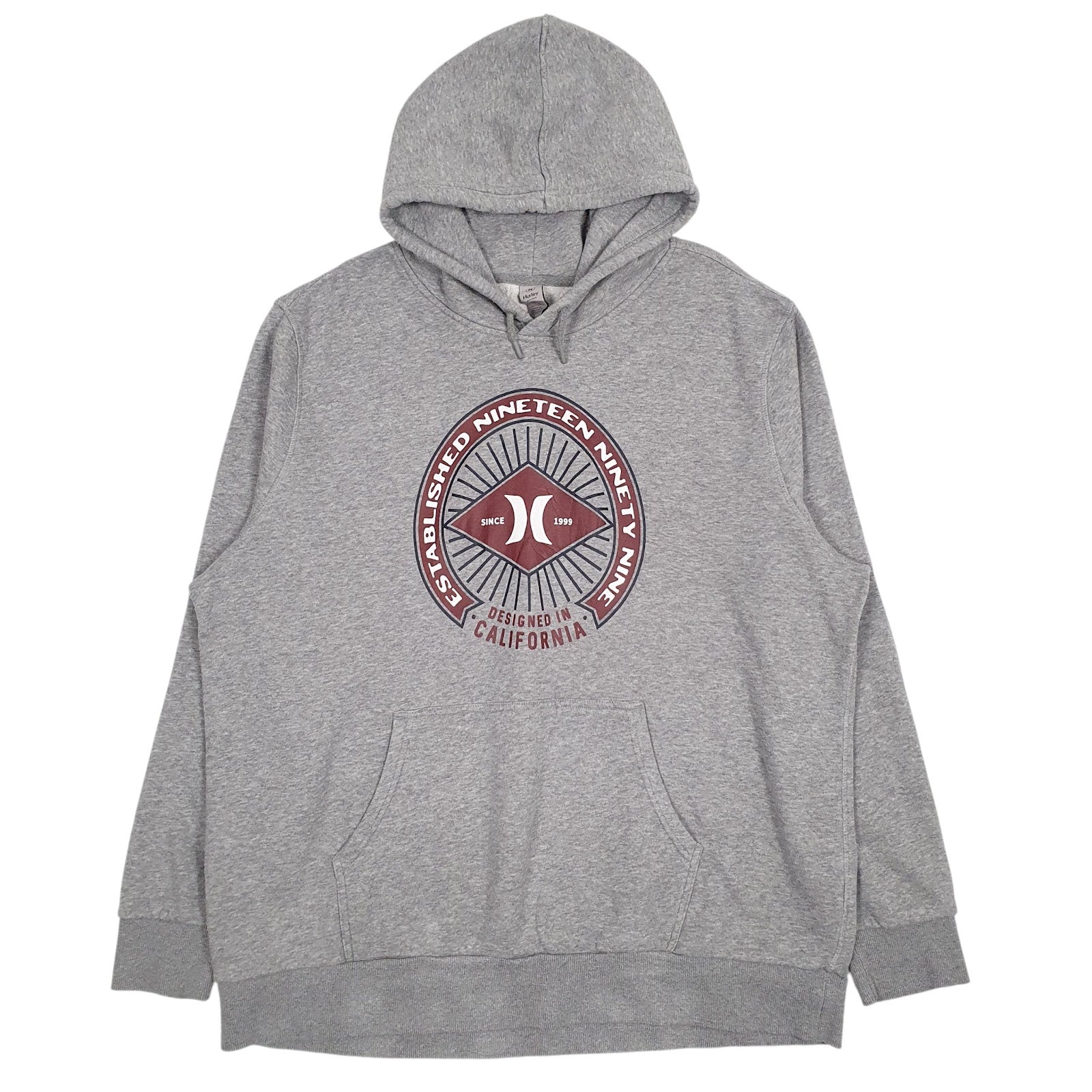 Mens Grey Hurley  Hoodie Jumper